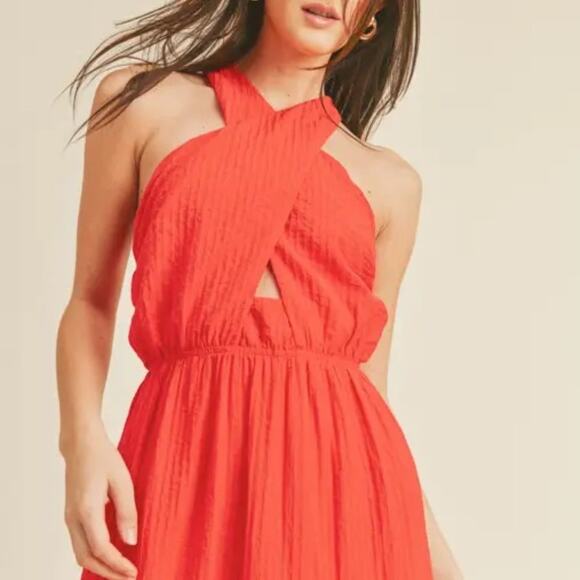 Braelyn Cross Front Halter Maxi Dress - Picture 7 of 10